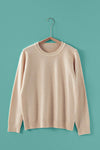 Oatmeal Crewneck Knit Pullover
