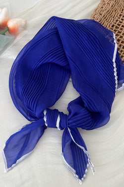 Pleated Sheer Square Scarf