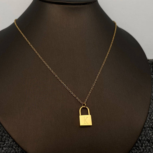 Initial Charm - Gold Lock