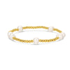 3mm Stretch Bead Bracelets with Large Pearl Accents
