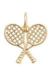 Tennis Racquet Charm in Gold