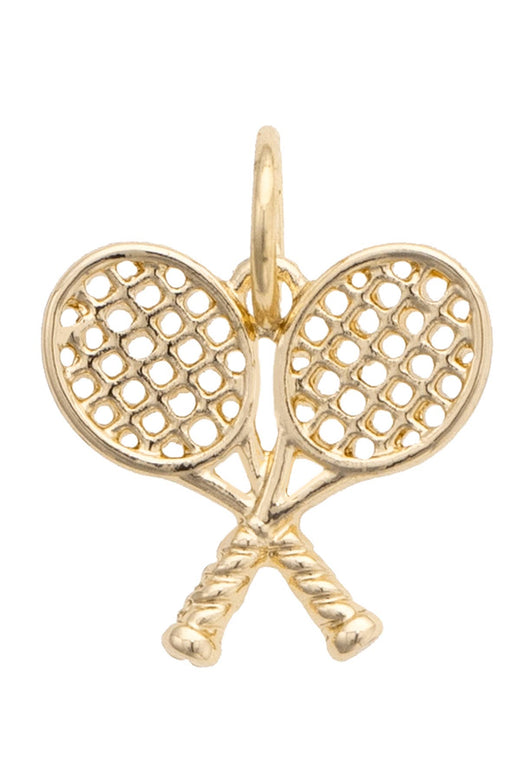 Tennis Racquet Charm in Gold