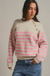 Striped Mock Neck Sweater