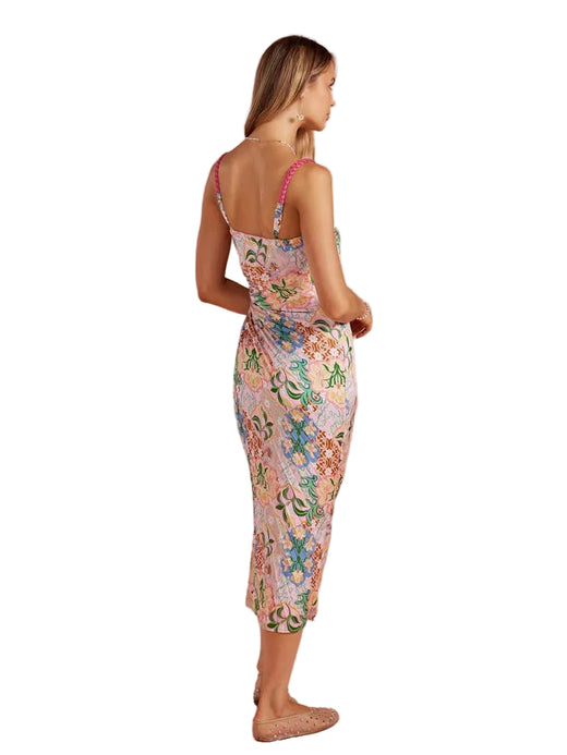 Garden Party Pleated Satin Dress