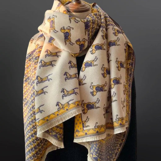 Prancing Pony Equestrian House Print Scarf