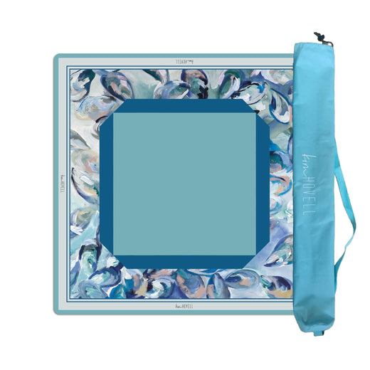 Mahjong Mat - Azul Oysters by Kim Hovell