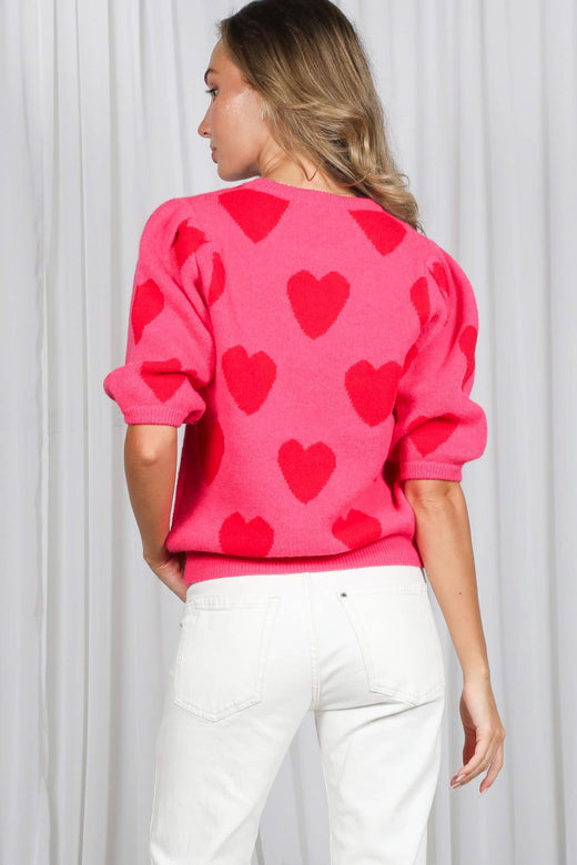 Heart Knitted Sweater