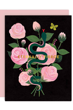 Eternally Fierce Greeting Card - Gold Foil