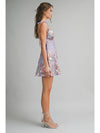 Lavender Satin Mini Flare Dress