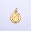 Letter Initial Engraved Stamped Oval Charm