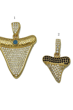 Cz Shark Tooth Charm,
