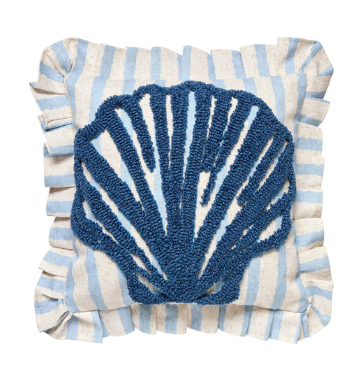 Coastal Shell Tufted Hook Pillow
