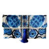 Silk Velvet Ikat Clutch