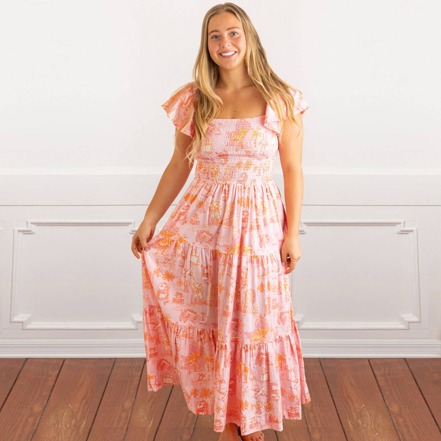 Sunset Toile Maxi Dress