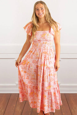 Sunset Toile Maxi Dress