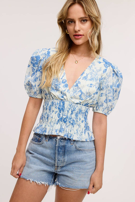 Toile Wells Puff Sleeve Blouse