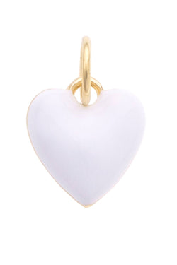 Puffy White Heart Charm