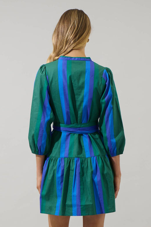 Dolary Stripe Leola Shift Mini Dress