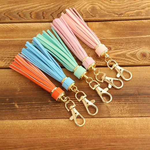 Leather Fringe Keychain