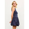 Crew Neck Balloon Hem Sleeveless Dress