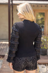 Ruffled Long Sleeve Sweater Top