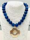 Quatrefoil Pendant on Beaded Necklace