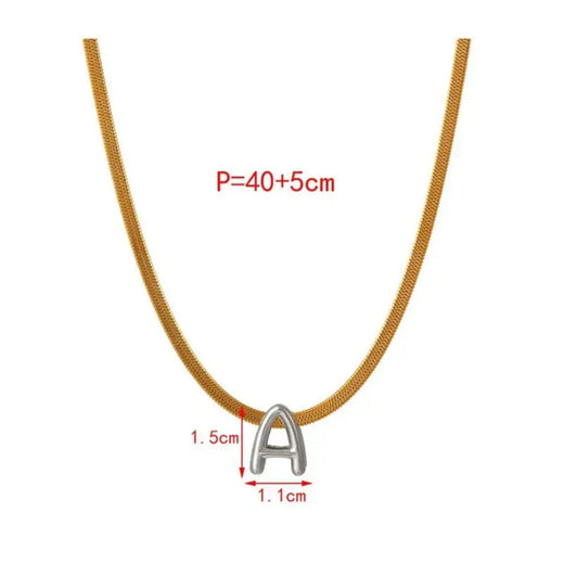 Snake Chain with Initial Pendant Jewelry