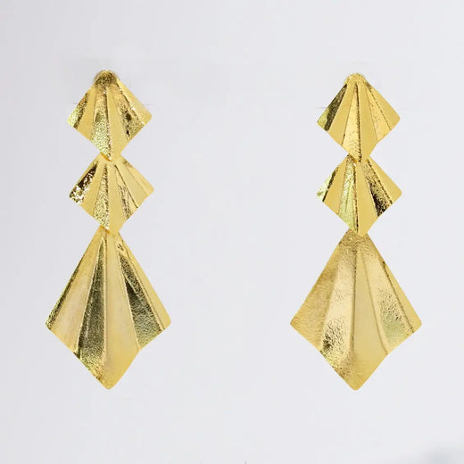 Facet Gold Earrings