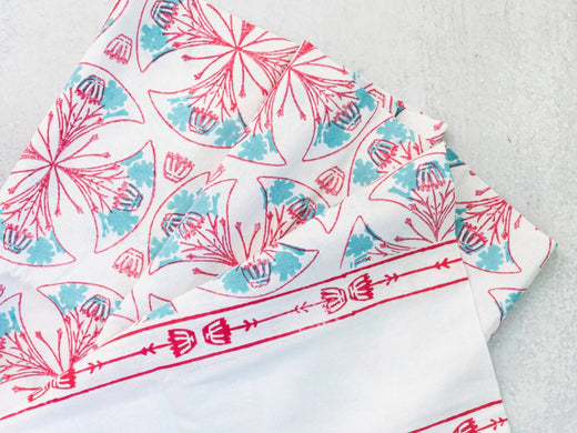 Block Print Tablecloth - 60 x 60