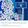 White with Jewel-Tones Travel Mahjong Set