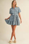 Ruffle Tiered Denim Dress