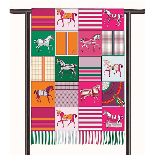 Spring Horses Acrylic Cashmere Scarf