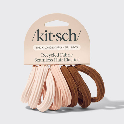Fabric Seamless Hair Elastics 8pc Set