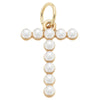 Pearl-Studded Letter Charm