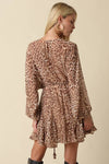 Dani Leopard Long Sleeve Mini Dress