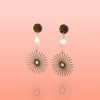 Isela Brown + Pink Jade Sun Burst Earrings