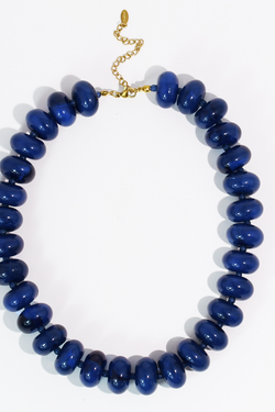 Sugar Bead Navy Necklace