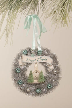 Bethany Lowe Pastel Wreath-Aqua