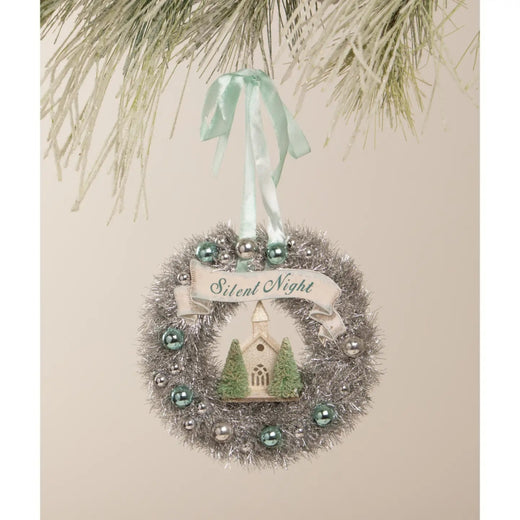 Bethany Lowe Pastel Wreath-Aqua