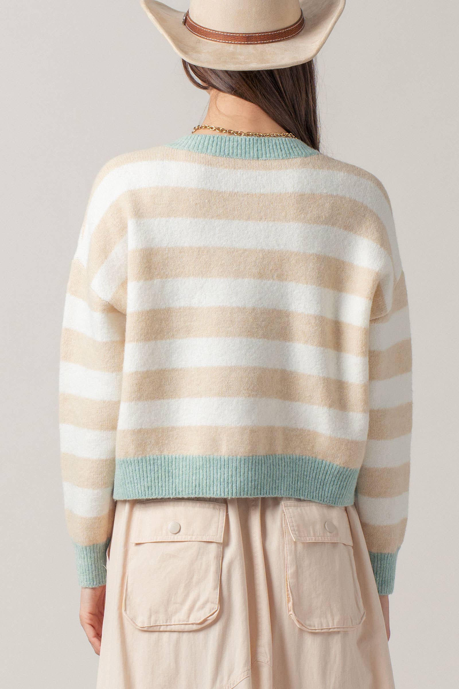 Horse Striped Cardigan