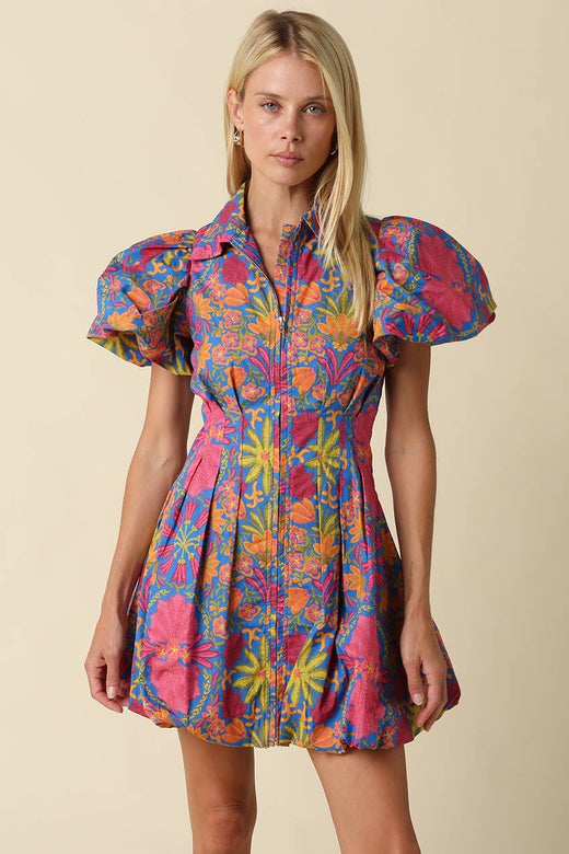 Remi Floral Balloon Sleeve Dress