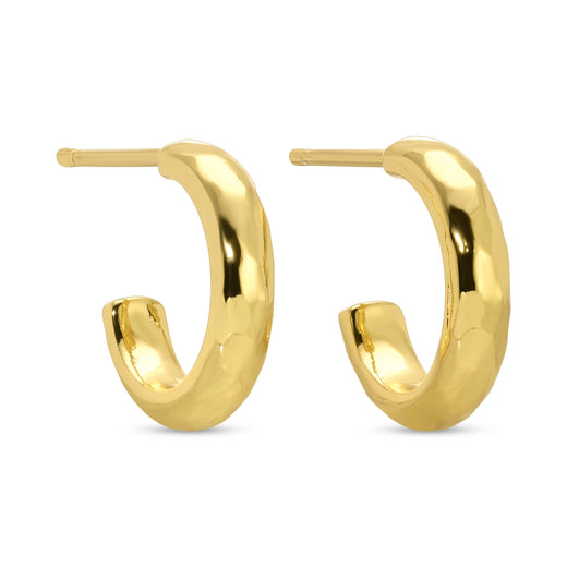Graduating Textured Hoops Set