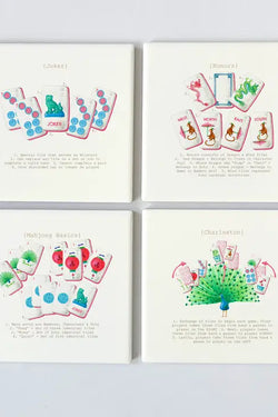 Mahjong Analysis Square Coaster Set