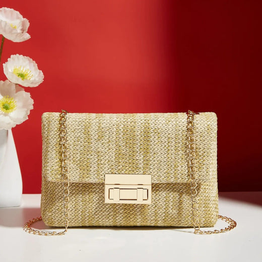 Straw Crossbody Square Bag