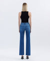 High Rise Hem Straight Jeans