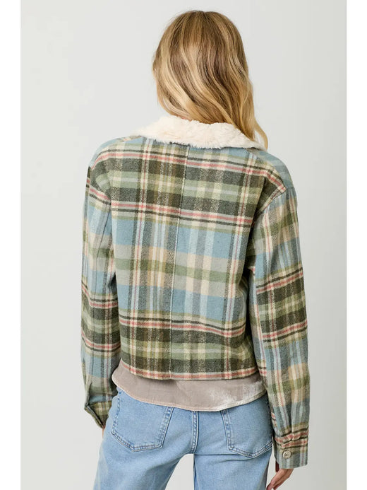 Plaid Cropped Jacket