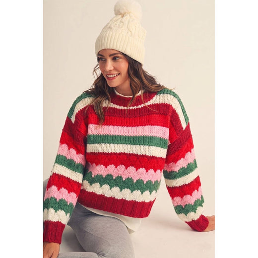 Striped Chunky Knit Sweater