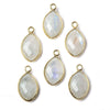Vermeil Rainbow Moonstone Marquise Charm