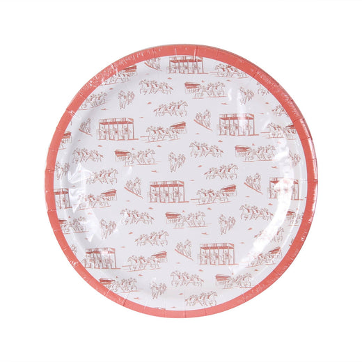 Peach Derby Icons Paper Plates