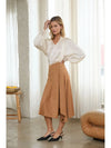 Faux Suede Asymmetric Wrap Skirt